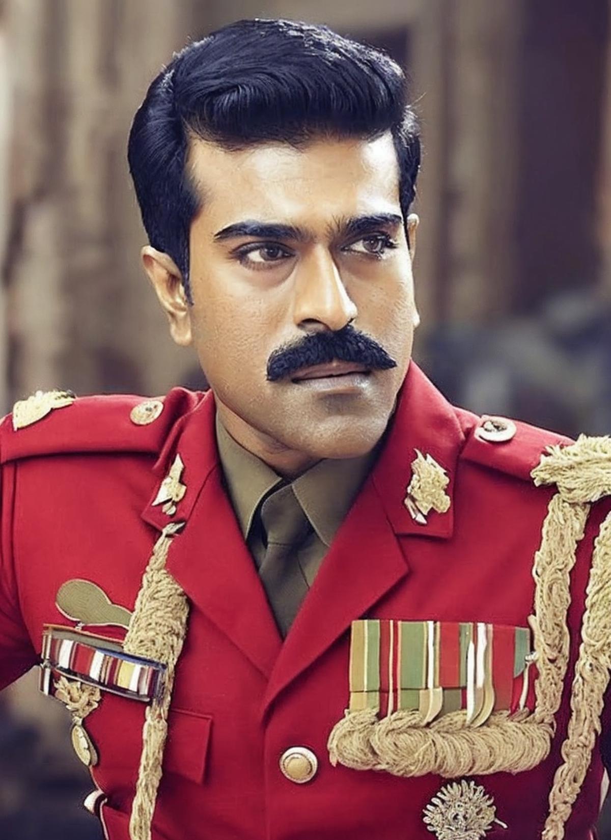 sks person in red  military uniform